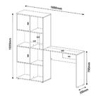 Escrivaninha Com Estante Lateral Multimóveis Cr25201