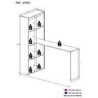 Escrivaninha Com Estante Lateral Multimóveis V2561