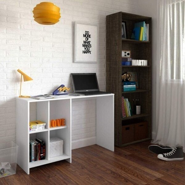 Escrivaninha Com Estante Matrix Espresso Móveis