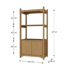 Escrivaninha Com Estante Quebec 1 Gaveta 2 Portas Espresso Mó