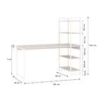 Escrivaninha Com Estante Studio Branca 150x147 Cm