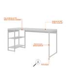 Escrivaninha Com Estante Studio Branca 150x75 Cm