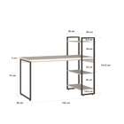 Escrivaninha Com Estante Studio Branca E Preta