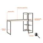 Escrivaninha Com Estante Studio Branca E Preta