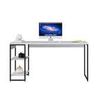 Escrivaninha Com Estante Studio Branca E Preta 74 Cm