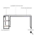 Escrivaninha Com Estante Studio Branca E Preta 74 Cm