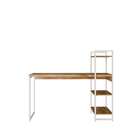 Escrivaninha Com Estante Studio Carvalho E Branca 135x115 Cm