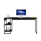 Escrivaninha Com Estante Studio Preta 74 Cm