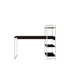 Escrivaninha Com Estante Studio Preta E Branca 135x115 Cm