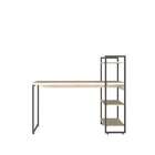 Escrivaninha Com Estante Studio Snow E Preta