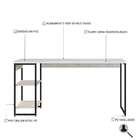 Escrivaninha Com Estante Studio Snow E Preta 74 Cm