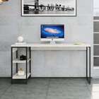 Escrivaninha Com Estante Studio Snow E Preta 74 Cm