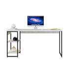 Escrivaninha Com Estante Studio Snow E Preta 74 Cm