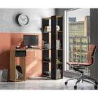 Escrivaninha Com Estante Tati 1 Gv Freijó E Preta