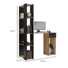 Escrivaninha Com Estante Tati 1 Gv Freijó E Preta