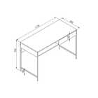 Escrivaninha Com Estrutura Aço E Gaveta Artetube 118x52