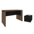 Escrivaninha Com Gavetas Leipzig Nogal Preto