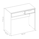 Escrivaninha Com Gavetas Strike Preto Tauari