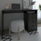 Escrivaninha Com Gaveteiro 110cm York  Preto