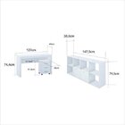 Escrivaninha Com Gaveteiro 3 Gavetas E Estante Modo On Belmax