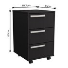 Escrivaninha Com Gaveteiro B29 Branco 3 Gavetas