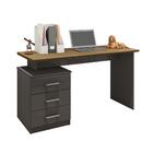 Escrivaninha Com Gaveteiro Marigold Grafite Freijó