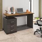 Escrivaninha Com Gaveteiro Marigold Grafite Freijó