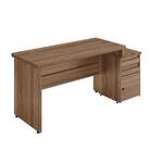 Escrivaninha Com Gaveteiro Noce