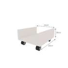 Escrivaninha Com Nicho E 2 Suportes Buzy Branca E Preta