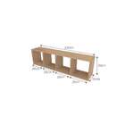 Escrivaninha Com Nicho E 2 Suportes Buzy Carvalho Mel