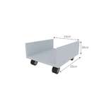 Escrivaninha Com Nicho E 2 Suportes Buzy Cinza Cristal E Bran