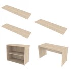 Escrivaninha Com Nichos E 3 Prateleiras 190cm Geneve Geneve