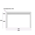 Escrivaninha Com Pés Metálicos 120cm Steel 1.2 Linea Brasil