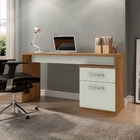 Escrivaninha Com Porta E Gaveta Joshua Freijó Cinza Cristal