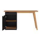 Escrivaninha Com Porta Viana Preto Acetinado Cinamomo