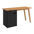 Escrivaninha Com Porta Viana Preto Acetinado Cinamomo