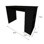 Escrivaninha Com Prateleira Kitcubos Preta 90 Cm