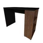 Escrivaninha Com Prateleira Kitcubos Preta E Ameixa 100 Cm