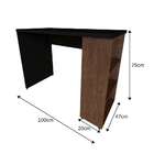 Escrivaninha Com Prateleira Kitcubos Preta E Ameixa 100 Cm