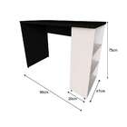 Escrivaninha Com Prateleira Kitcubos Preta E Branca 90 Cm