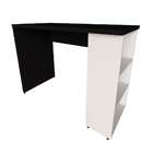 Escrivaninha Com Prateleira Kitcubos Preta E Branca 90 Cm