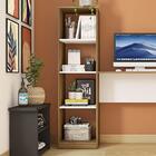 Escrivaninha Com Prateleiras Branca E Mel Tower Caemmun