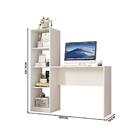 Escrivaninha Com Prateleiras Branca Tower Caemmun