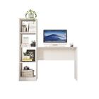 Escrivaninha Com Prateleiras Branca Tower Caemmun