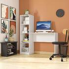 Escrivaninha Com Prateleiras Branca Tower Caemmun