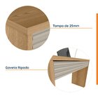 Escrivaninha Com Ripado 103cm 2 Gavetas Samambaia Cabecasa Ma