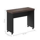 Escrivaninha Com Rodizios Frizz Freijo Preto