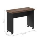 Escrivaninha Com Rodizios Frizz Noce Preto