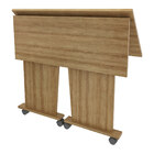 Escrivaninha Com Rodízios Multimóveis Cr25025 Amendoa