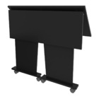 Escrivaninha Com Rodízios Multimóveis Cr25025 Preta